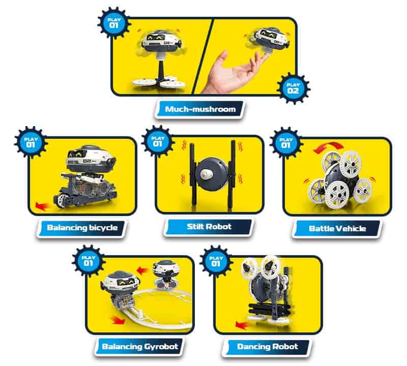 6 in 1 Mechanical Gyrobot: Physics Kit