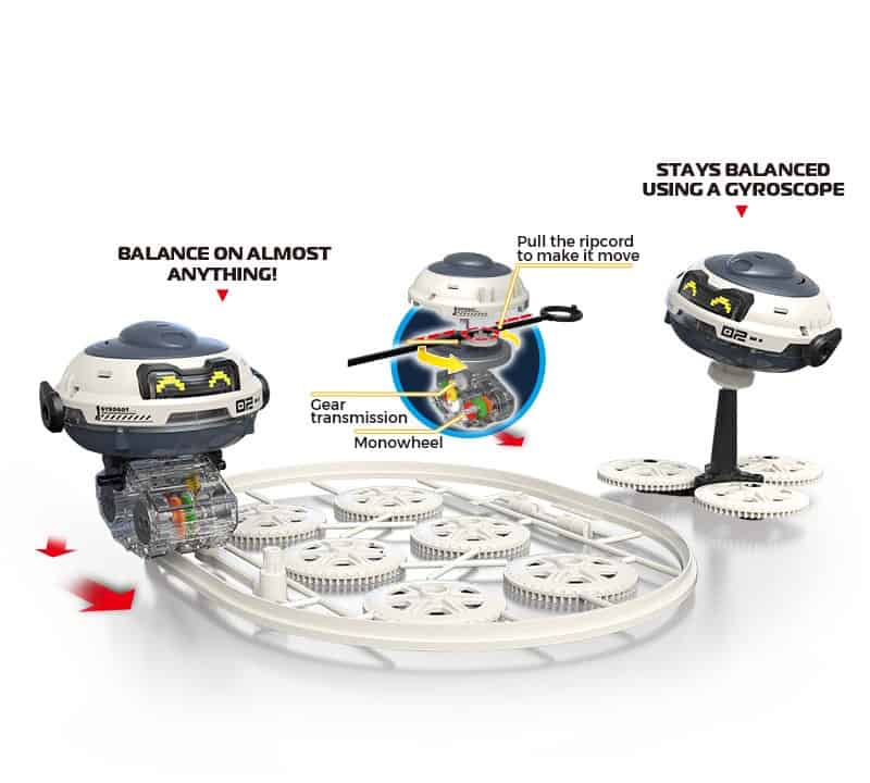 6 in 1 Mechanical Gyrobot: Physics Kit