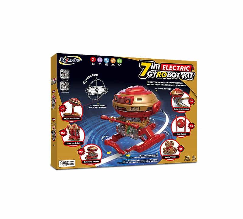 7 in 1 Electronic Gyrobot: Physics Kit